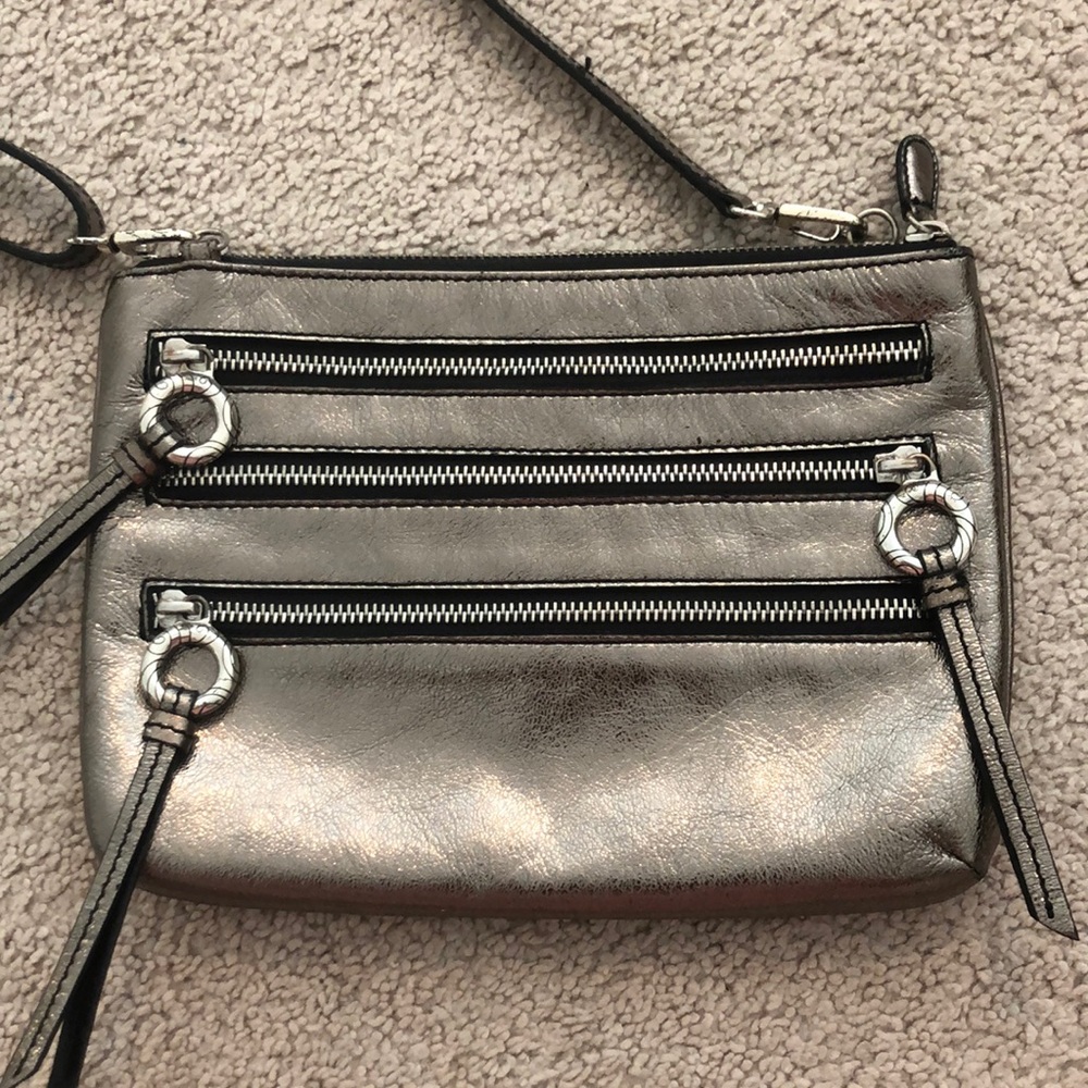 Brighton Collectibles silver metallic mini bag. Good condition!